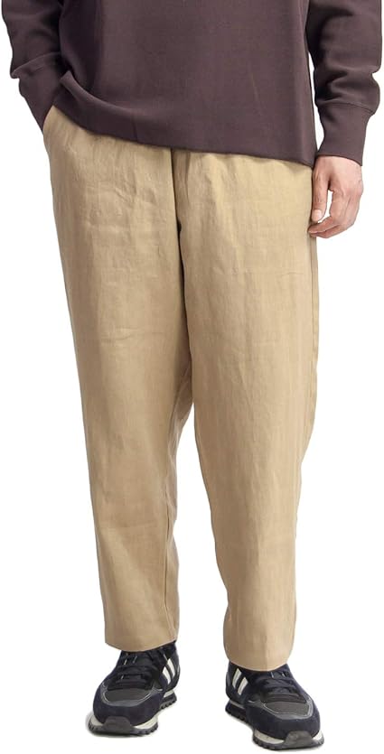 Amazon Laotour 麻100 リネン ワイドテーパードイージーパンツ セットアップ対応 メンズ ファッション小物 通販