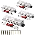 Mousike Magnetic Door Catch Heavy Duty 90lb Door Magnets with Strong Magnetic for Kitchen Cupboard Wardrobe Closet Cabinet Door Drawer Latch (4 Pack)