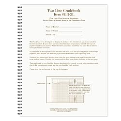 Whaley Gradebook (9 x 12 inches) 2-Line Grade And