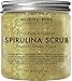 Majestic Pure Spirulina Body Scrub, Natural Skin Care with Vitamin E and Dead Sea Salt, Fights Acne, Softens and Cleanses Skin, 12 oz