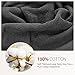 Homitt 100% Cotton 8 Piece Towel Set, Fade-Resistant and Anti-lint Washcloth Set with 2 Bath Towels, 2 Hand Towels and 4 Washcloths for Baby and Adult(Grey)