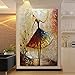 Metuu Oil Paintings, Ballet Dancer Girl Paintings Modern Home Decor Wall Art Painting Wood Inside Framed Hanging Wall Decoration Abstract Painting Ready to Hang 24x36inch