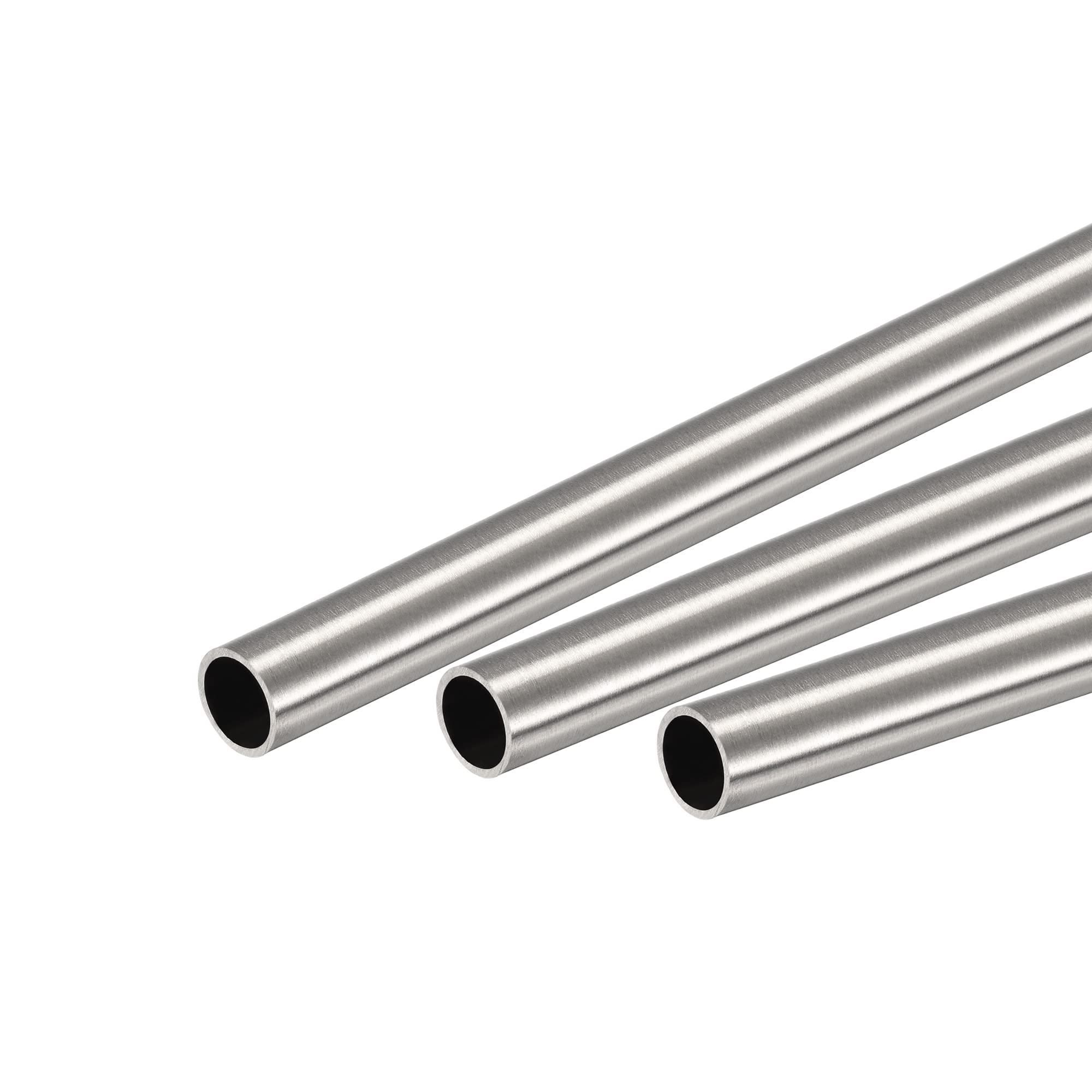 sourcing map 304 Stainless Steel Round Tube 12mm OD 1mm Wall Thickness 250mm Length 3 Pcs