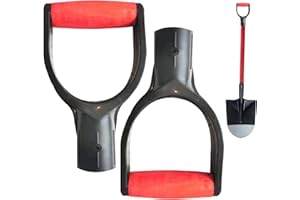 2PCS Shovel Handle 32mm D Grip Shovel Handle Replacement Plastic Snow Replacement for Digging Raking Tool Accessories