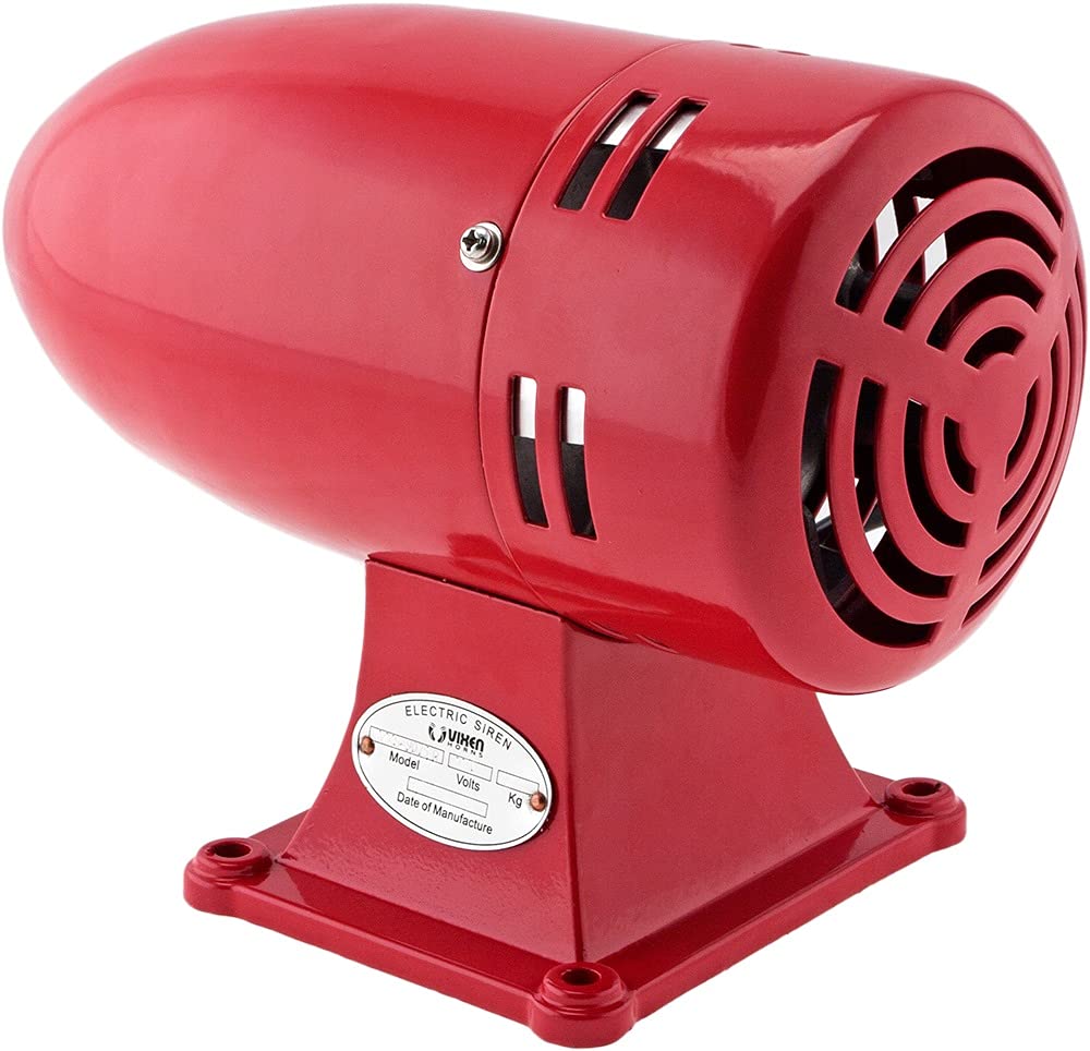 Vixen Horns Loud dB Far Reaching Industrial Electric Motor Driven Stainless Steel Alarm/Siren (Air Raid) 120V VXS-9075R