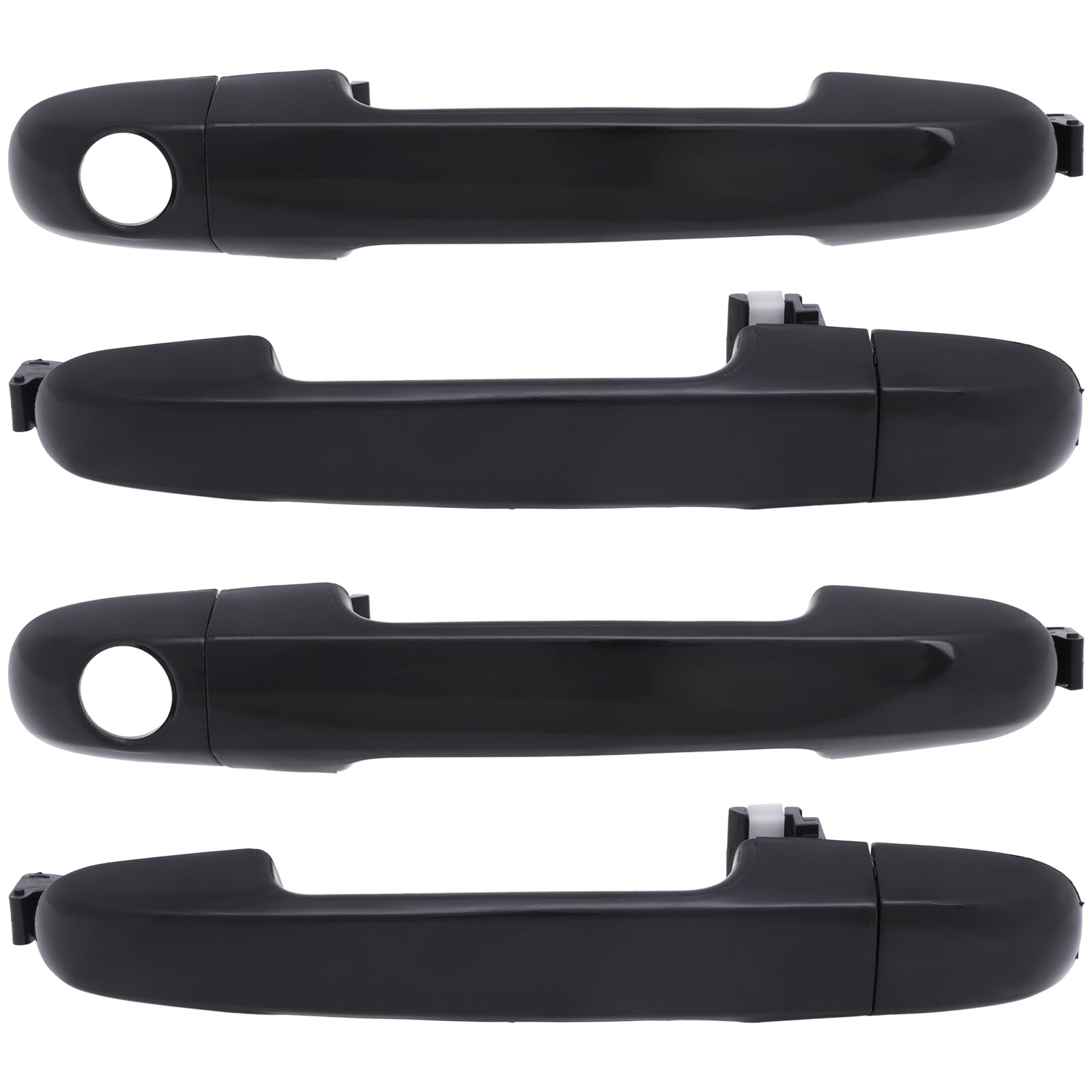 Photo 1 of ECCPP Door Handles Exterior Outer Ontside Front Rear Driver Passenger Side Replacement for 2006-2010 for Hyundai Elantra Black(4pcs)