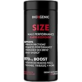 BioXgenic SIZE Male Performance Formula &amp; Pre-Workout - 60 Capsules | Supports Blood Flow, Firmness &amp; Stamina - Rapid Response - Up to 60 Servings
