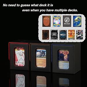 Produktbild von Sammelkarten Aufbewahrungsbox Venssu 3 Reihen MTG Deck Box, TCG Deckbox Für 2400 Ungesleevte Karten Spielkarten Box