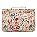 Toiletry Bag Stylish, Yeiotsy Retro Flowers Hanging Travel Toiletry Bag Floral Makeup Bag Cute Cosmetic Organizer for Women (Khaki)