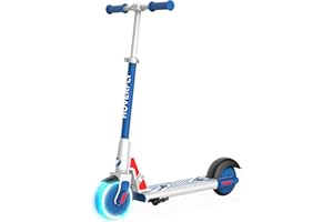 HOVERFLY GKS Lumios/Plus Kids Electric Scooter, 6" Flashing Wheels &150W Motor, Max 7 Miles Range & 7.5mph Speed, Approved UL2272 Certificate Scooter for Kids Ages 6-12