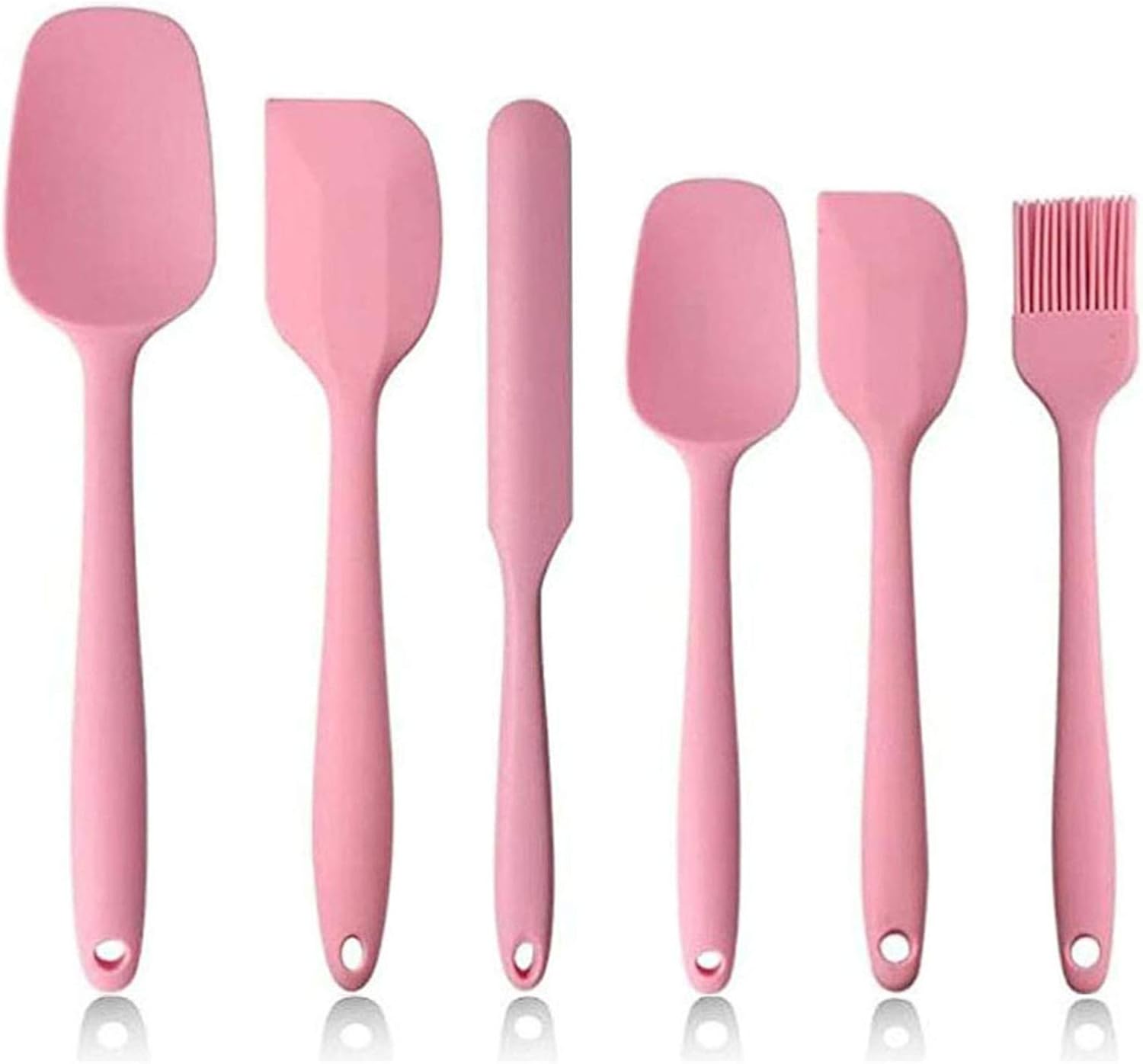 Set of 6 Silicone Spatulas for Cooking, Highly Heat Resistant BPA Free