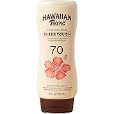 Hawaiian Tropic Sheer Touch Lotion Sunscreen SPF 70, 8 Fl Oz | Broad Spectrum, Oxybenzone Free, Sunblock Lotion, Hawaiian Tropic Sunscreen SPF 70, 8 Fl Oz