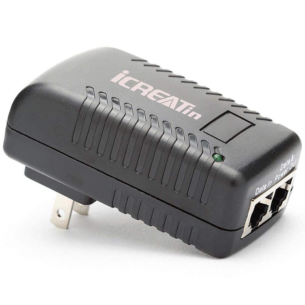 Photo 1 of 48V POE Injector Adapter Power Supply,10/100Mbps IEEE 802.3af Compliant for Most Cisco/Polycom/Aastra/Axis/Ubiquiti IP Cameras Phones AP and More