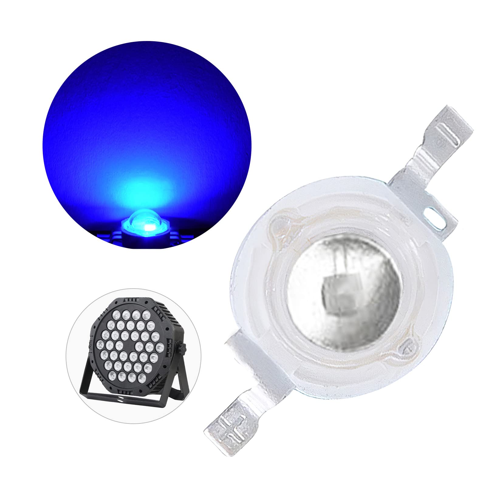(Pack of 20) 1W Blue Led Beads, Led Chip, Led Lamp Bulb for LED Stage Lights