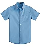 Spring&Gege Boys' Short Sleeve Dress Shirts Formal