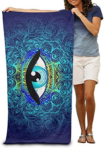 Geometry Symbol Seeing Eye 100% Polyester Beach Towel Chair (31" X 51") Thick Soft Quick Dry Lightweight Towels Blanket