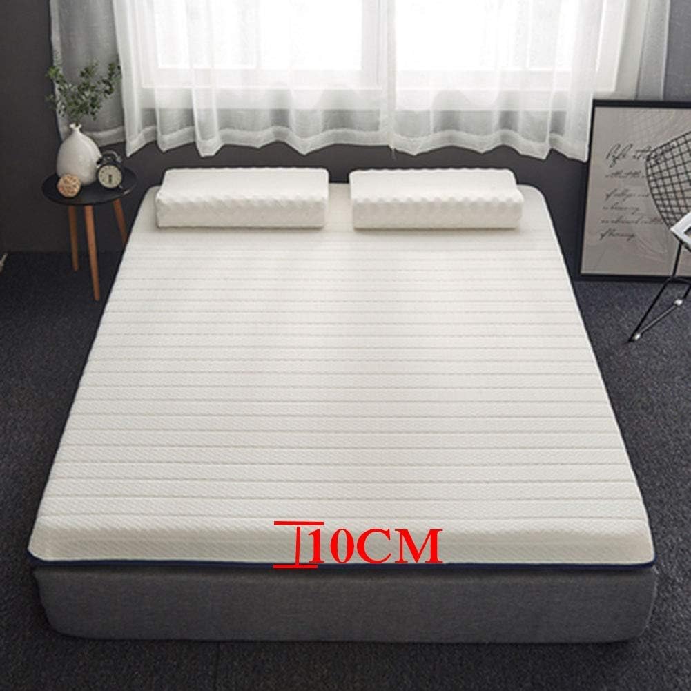 WUAZ Original Thai Latex Mattress, Zone 7 Supports Sleep Comfort Memory Foam Rolled Mattress,Long-Term Pressure Does Not Collapse,10cm,150190cm