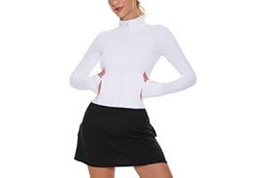 M MOTEEPI Cropped BBL Jackets for Women Running with Zip Pockets Workout Athletic Full Zip Jackets Yoga Gym Thumb Holes
