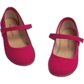 Childrenchic Mary Jane Shoes for Girls – Classic & Comfortable Dress Shoes for Toddlers & Kids – Perfect Flats for School, Play, and Special Occasions (Canvas)