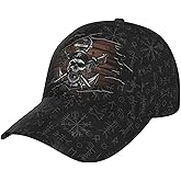 THE PIRATE KING Anime Pirate Captain Baseball Cap Skull Print Hat Halloween Baseball Cap Adjustable for Men and Women