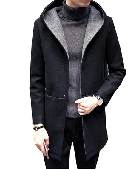 Amazon ユリカー ウールコート ダッフルコート メンズ フード付き