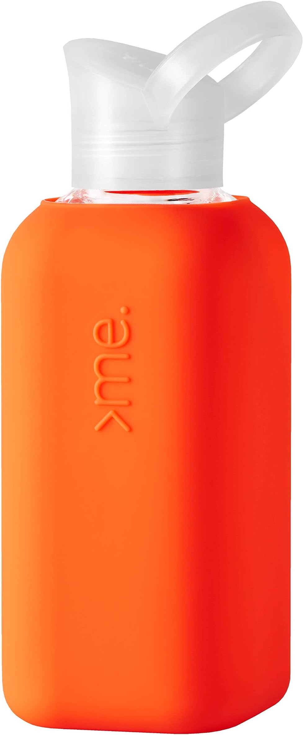 Glass Bottle with Silicone Sleeve Orange