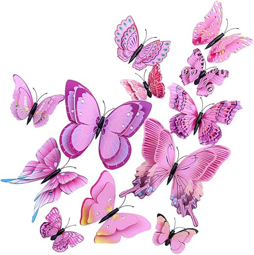 Stobok 48pcs Mariposa Calcomanias De Pared 3d Mariposas Decoracion