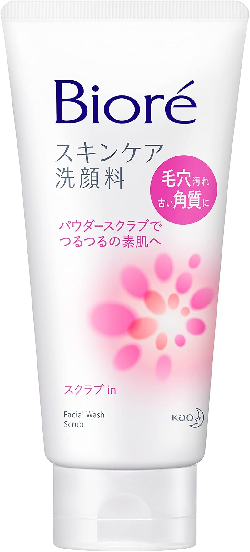 Biore Facial Washing Foam Scrub-in 130g - Deep Pore Cleansing Exfoliation