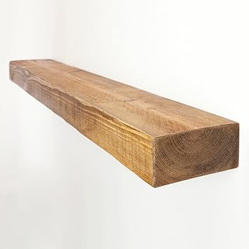 Funky Chunky Furniture 15 x 7,5 cm Rustikal Holz Wandregal , Medium Oak , 100 cm