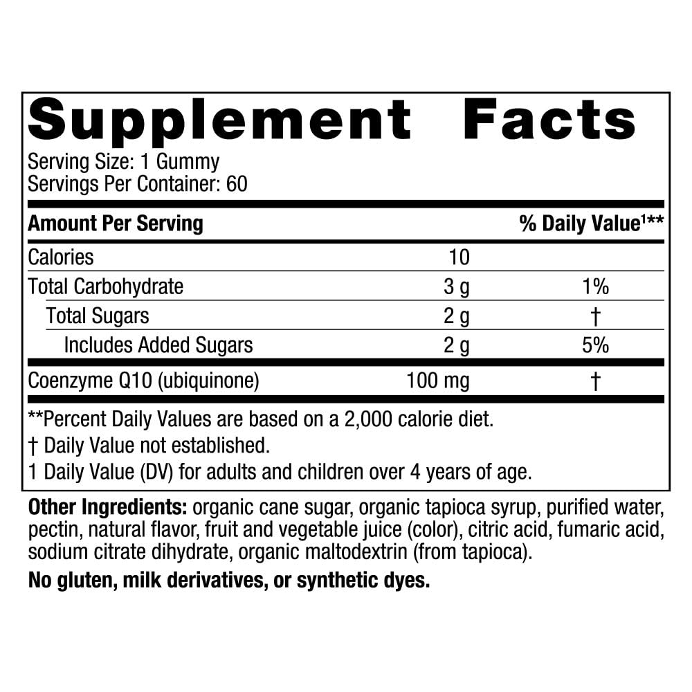Nordic Naturals CoQ10 Gummies, Strawberry - 60 Gummies - 100 mg Coenzyme Q10 (CoQ10) - Great Taste - Heart Health, Cellular Energy Production, Antioxidant Support - Non-GMO, Vegan - 60 Servings