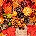 Whaline Thanksgiving Artificial Harvest Pumpkins, Maple Leaves, Gourd, Pine Cones and Acorns Set for Autumn, Fall and Halloween Home Table Decoration, 31 Pieces