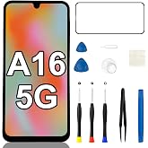 for Samsung Galaxy A16 5G Screen Replacement with Ear Speaker Side Button | Vibration Motor A166U Front LCD Incell Display Touch Digitizer Frame Assembly Repair Kits A166E A166B A166W