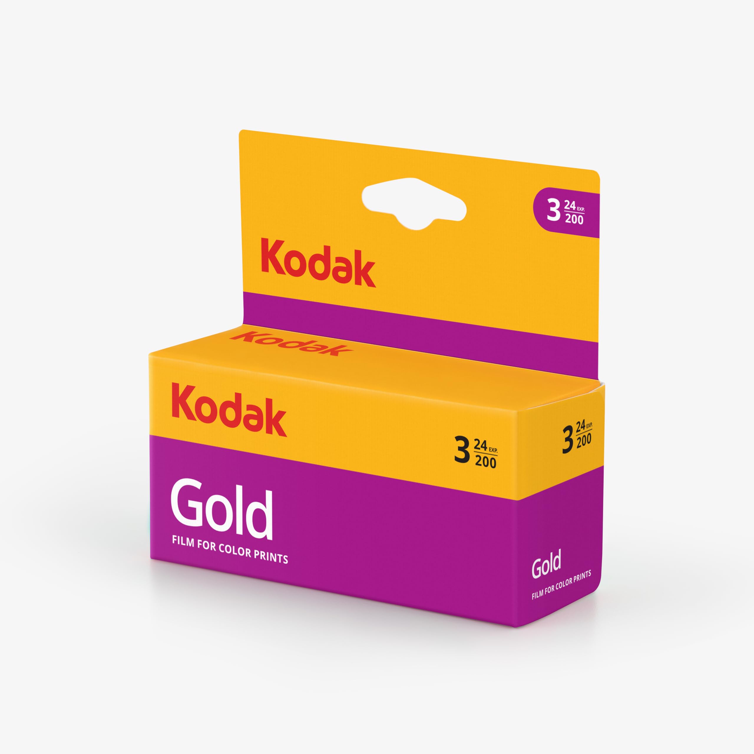 Kodak 6033971 Gold 200 Film (Purple/Yellow) - 3 Rolls - 24 Exposures Per Roll