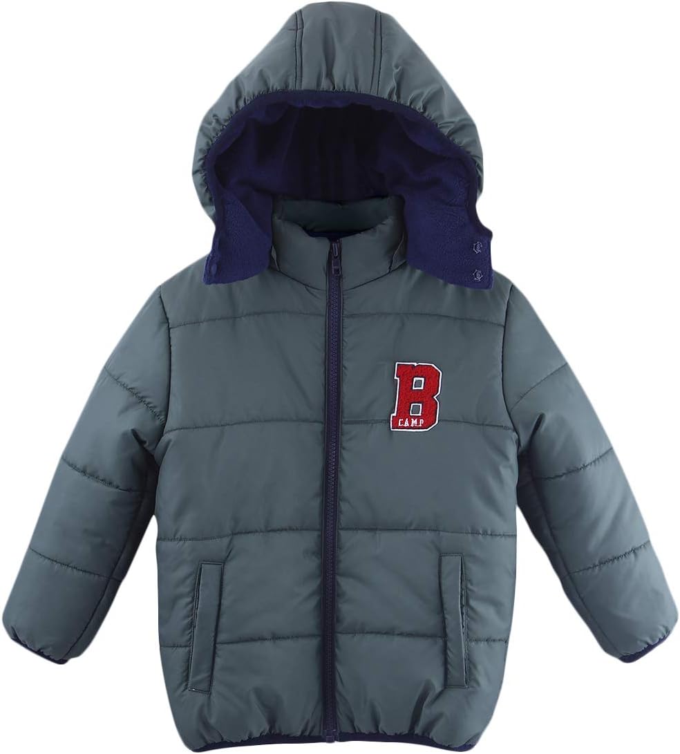 Beebay Navy Stripe Puffer Jacket Material: 100% Polyester Woven Style:Striped| Zip Closure |Full Sleeve Regular Length