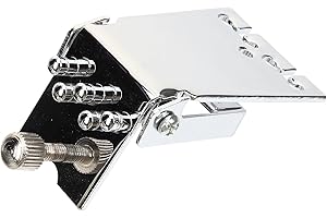 Cabilock 5-String Banjo Metal Tailpiece Chrome Silver Banjo Parts Replacement Accessory for Musical