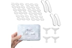 Drum Gel, 36 Pcs Round & 4 Pcs Long & 4 Pcs Triangle, Clear, Dampeners, Silicone Mute, Muffler Pads, Dampening for Snare, Tom