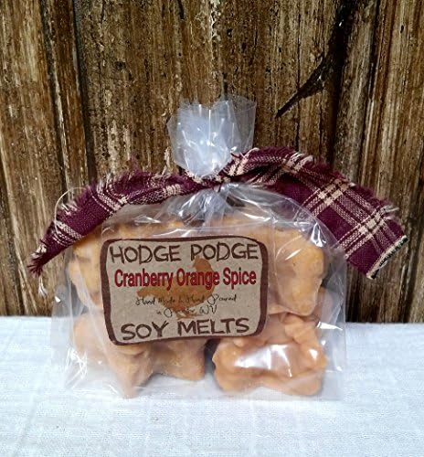 Cranberry Orange Spice Soy Wax Grubby Star Melts Tarts Hand Poured Bakery Candle Set of 4 Handmade