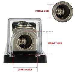 BOJACK 0/2/4 Gauge AWG in Line ANL Fuse Holder with