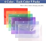 MerryNine Plastic Envelopes Wallets A4 30 Pack Colorful Document Folders view 7