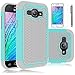 Galaxy J1 Case, EC™ Slim 	Shockproof Case, Hybrid Dual Layer High Impact Resistant Armor [Hard Plastic with TPU/ Soft Silicone] Protective Case for Samsung Galaxy J1 / J100 (Emerald/Gray)
