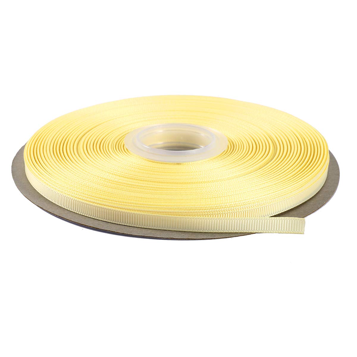 ITIsparkle 6mm Grosgrain Ribbon 45 Meters-Roll Set for Gift Wrapping Scrap Books Party Favor Hair Braids Baby Shower Decoration Cake Decoration Floral Arrangement Craft Supplies, Ivory Ribbon