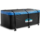 CZC AUTO Hitch Cargo Carrier Bag 20 cu. ft, 60"x24"x24", Waterproof, Soft | Cargo Luggage Bag for Car Truck SUV Vans' Hitch Tray &amp; Hitch Basket, Rainproof/Weatherproof, Safe Steady Durable (Black&amp;Blue)