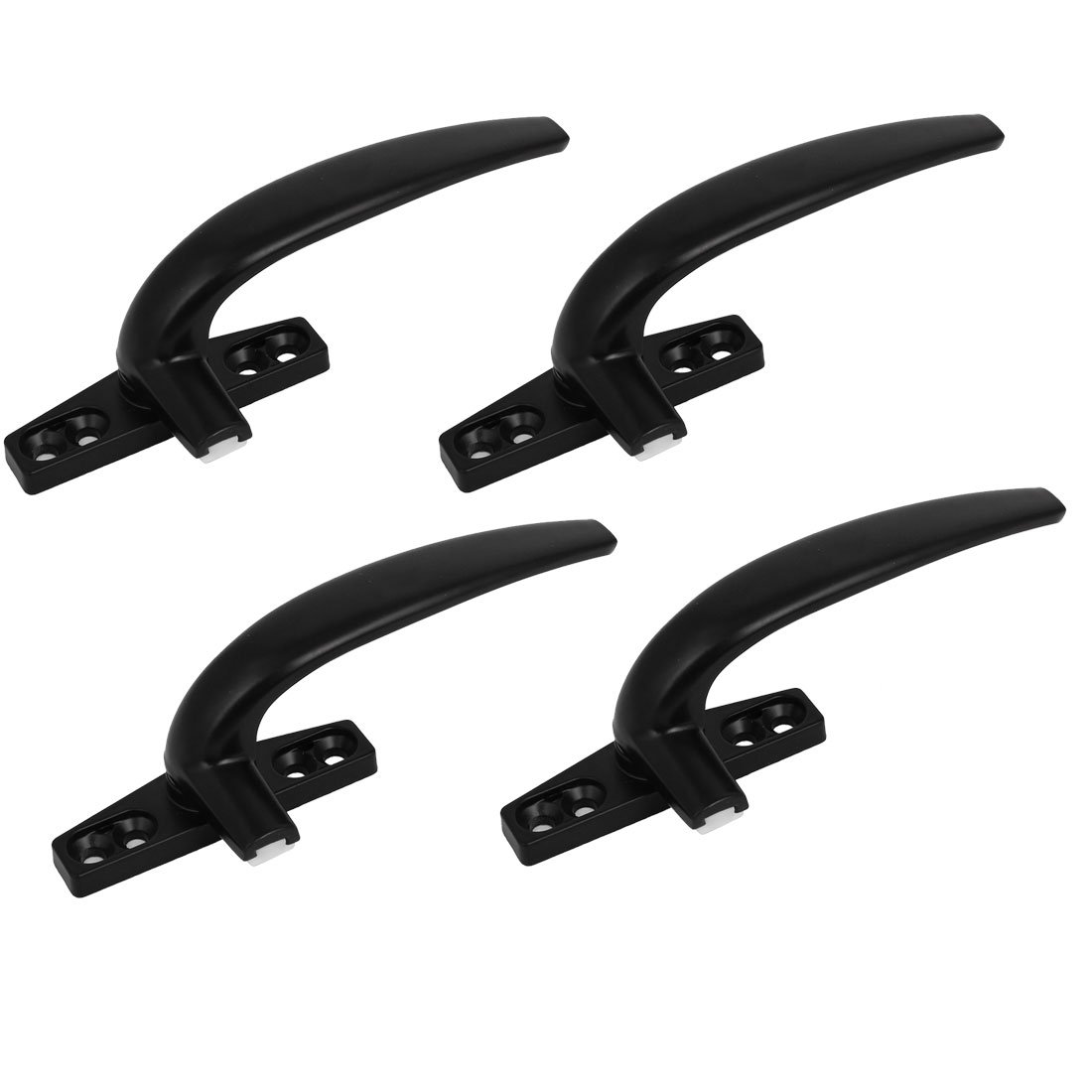 Sourcingmap Aluminum Alloy Casement Window Locking Handle Grip Right Hand Black 4pcs
