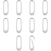DEVPSISR 10pcs Oval Clasp Carabiner,Jewelry Necklace Connector for Extend or Repair,Silver-17.9mm