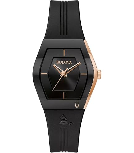 Bulova Millennia 100m Womens Watch 26mm CRACKED CRYSTAL Black New Battery 6\