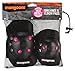 Mongoose Kids BMX Bike Gel Knee and Elbow Pad Set, Multi-Sport Protective Gear for Boys and Girls Age 8 and Up, Kneesavers and Elbowsavers, Black/Pink