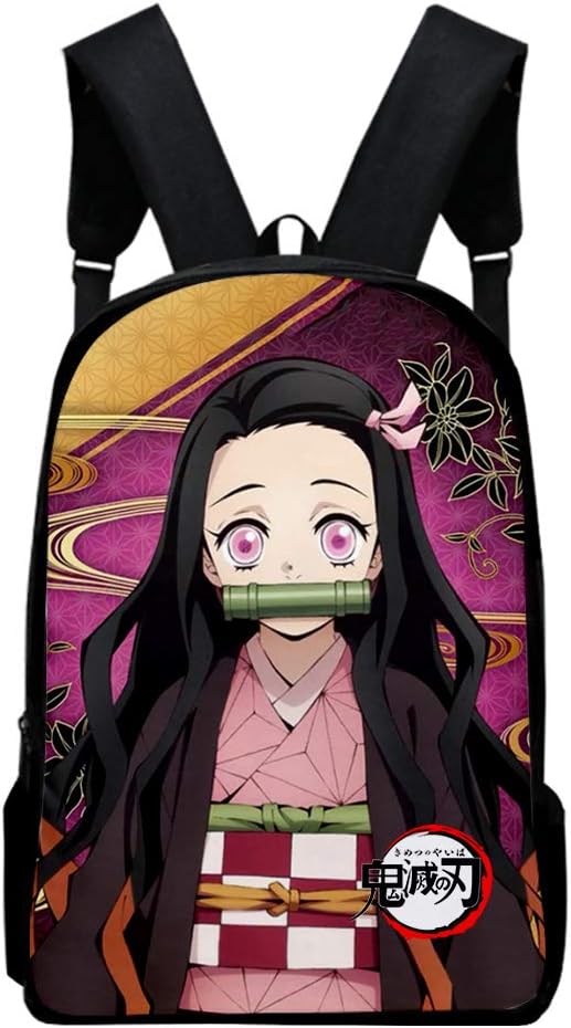 BOBDDW Demon Slayer Kimetsu No Yaiba 3D Anime School Bag BOBDDW Demon Slayer Kimetsu No Yaiba 3D Anime School Bag