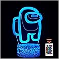 Gftxvrgea 3D Optical Illusion Night Lights Visual Creative LED Desk Lamp Remote Control and Touch Control 7 Color Change USB Powered for Home Decorations or Holiday Gifts