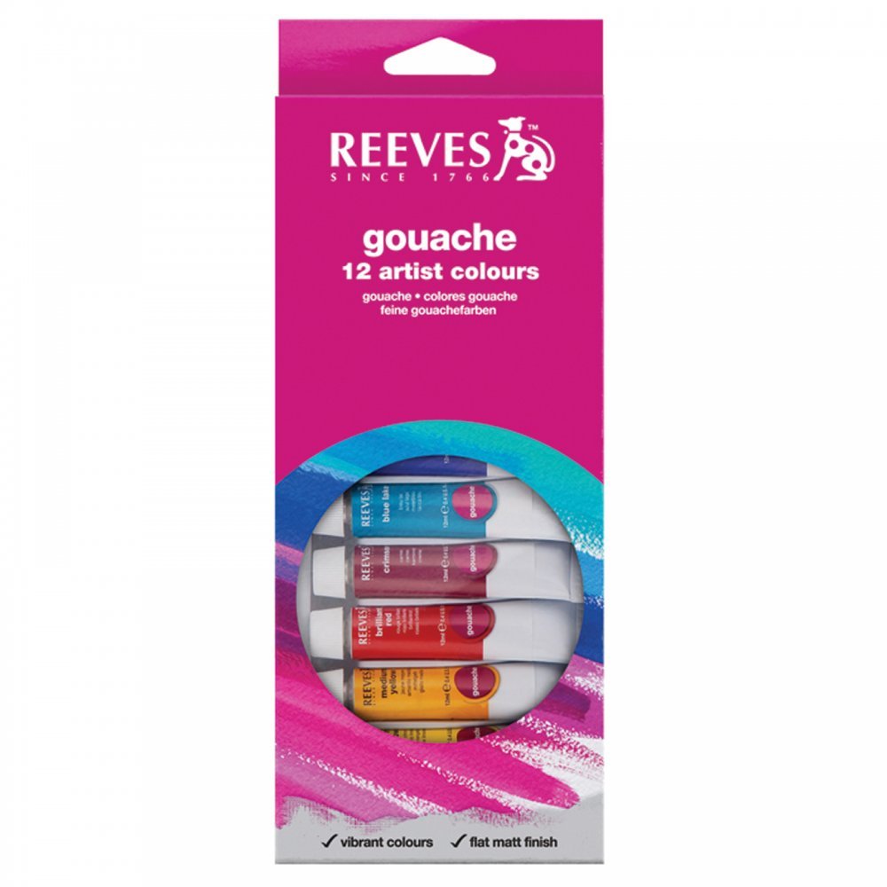 Reeves Art Gouache Color Tube Set 12ml 12/Set Prints Posters & Prints