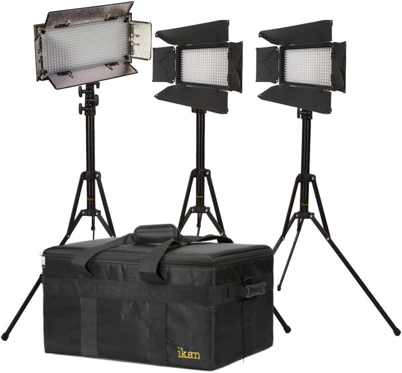 Ikan IBK23150-v3 Small Interview Dual Color Kit with 2xiLED312-V2 and 1xIB508-V2 (Black)